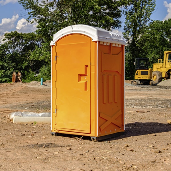 how often are the porta potties cleaned and serviced during a rental period in Franklin County